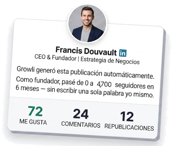 Post automatically generated by Growli: Francis Douvault with 47,382 likes, 8,241 comments and 12,905 reposts